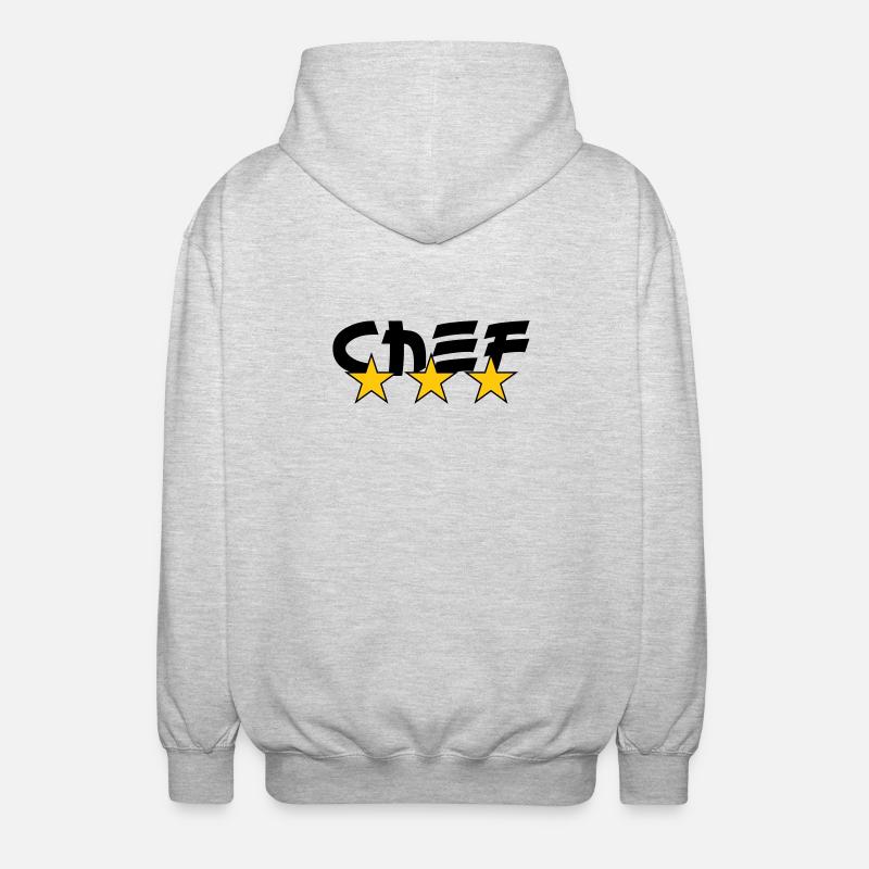 Chef - Cuisine - Cuisinier - Veste à capuche unisexe - gris clair chiné