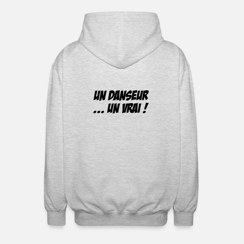 A dancer... a real - Unisex Hooded Jacket - light heather grey