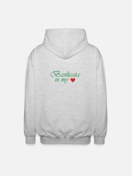 Basilicate dans mon cœur - Veste à capuche unisexe - gris clair chiné