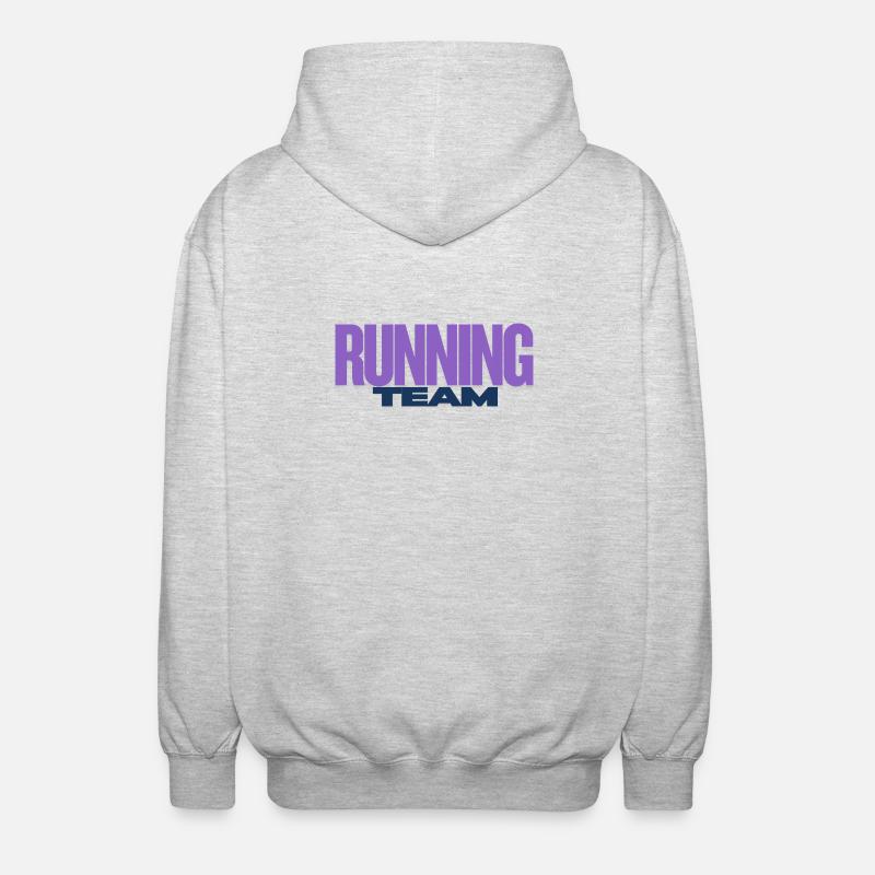 Running Team - Unisex Hooded Jacket - light heather grey