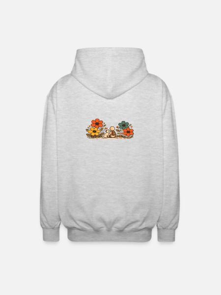 Der kleine Gedanke | Beste Freunde - Unisex Kapuzenjacke - Hellgrau meliert