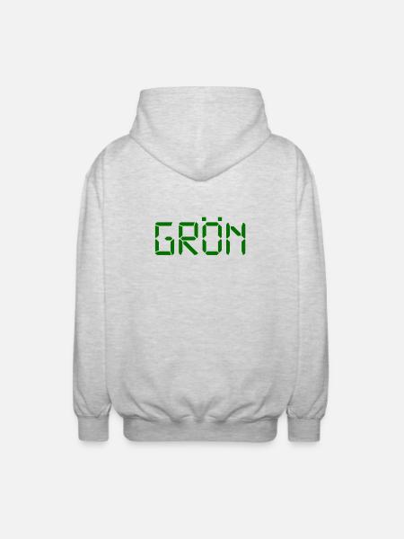Green - LCD - Unisex Hooded Jacket - light heather grey