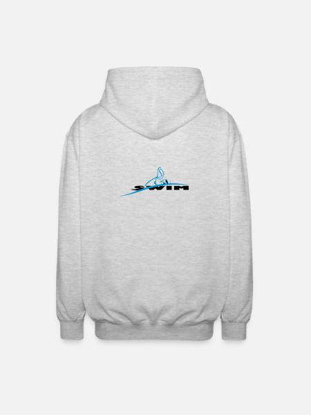 swimmer - Unisex Kapuzenjacke - Hellgrau meliert