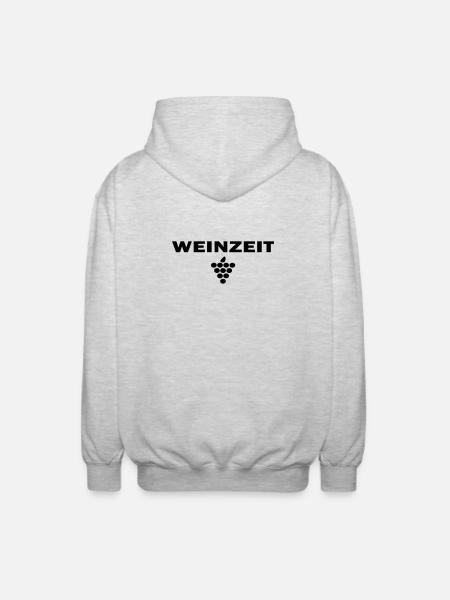 Weinzeit - Unisex Kapuzenjacke - Hellgrau meliert