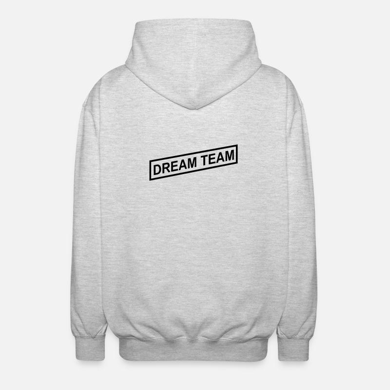 Dream Team - Unisex Kapuzenjacke - Hellgrau meliert