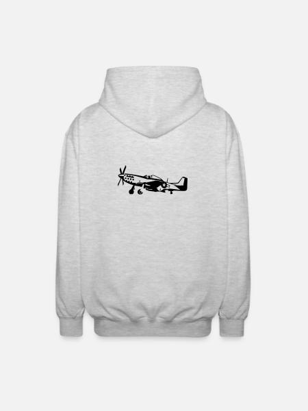 P-51 - Unisex Hooded Jacket - light heather grey
