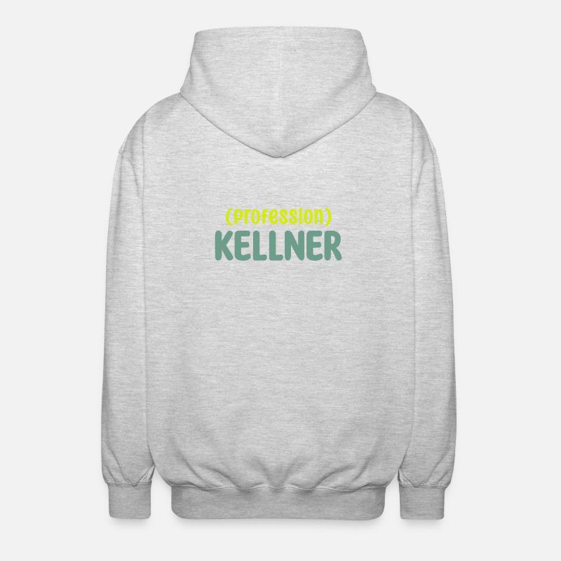 kellner - Unisex Kapuzenjacke - Hellgrau meliert