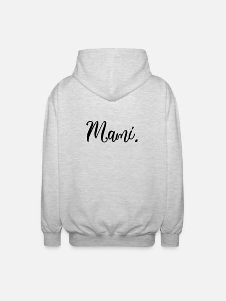 Mami Frauen Geschenk Liebe - Unisex Kapuzenjacke - Hellgrau meliert