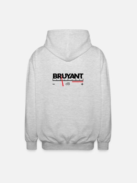 Bruyant - Veste à capuche unisexe - gris clair chiné
