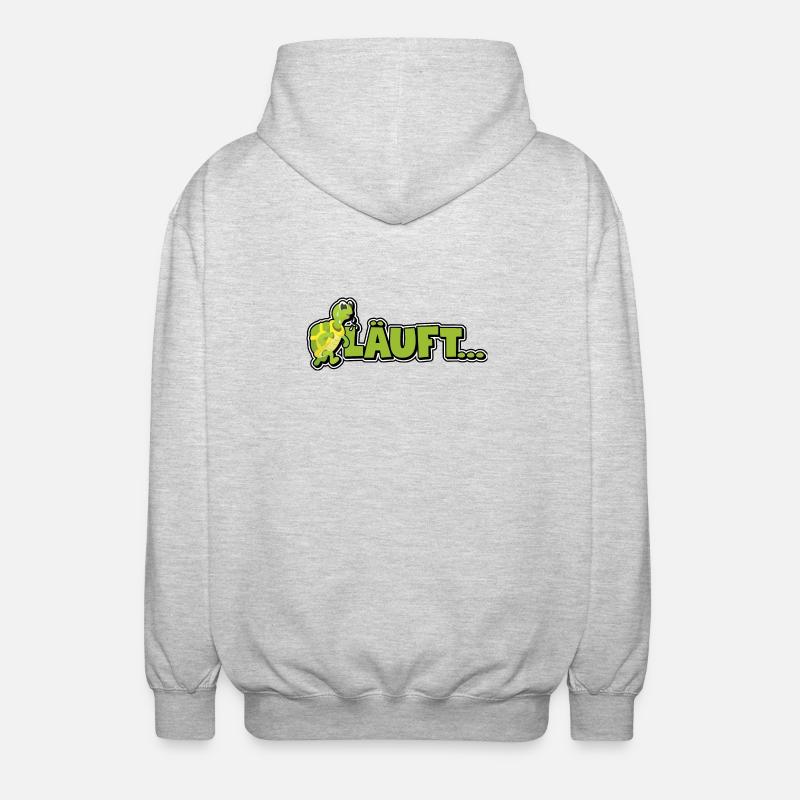 Läuft... - Schildkröte - Unisex Kapuzenjacke - Hellgrau meliert