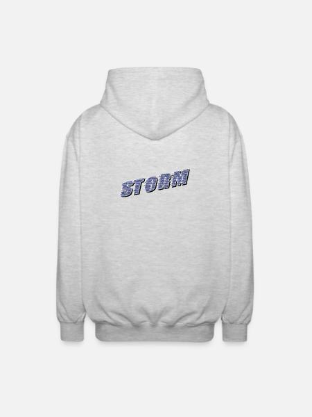 Réclamation STORM | Lettrage tempête - Veste à capuche unisexe - gris clair chiné