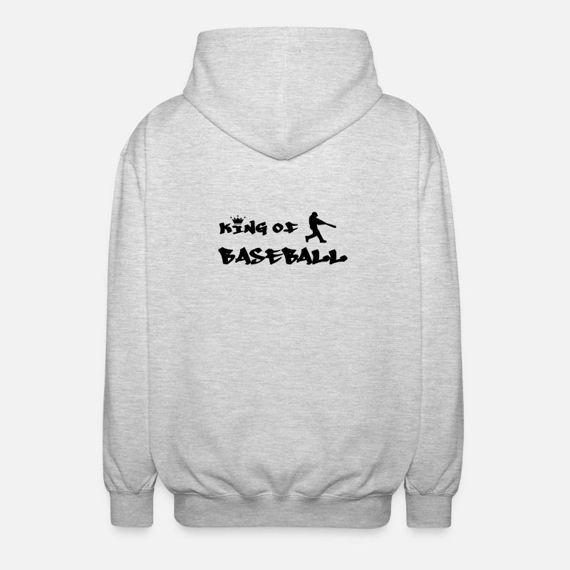 le roi du baseball - Veste à capuche unisexe - gris clair chiné