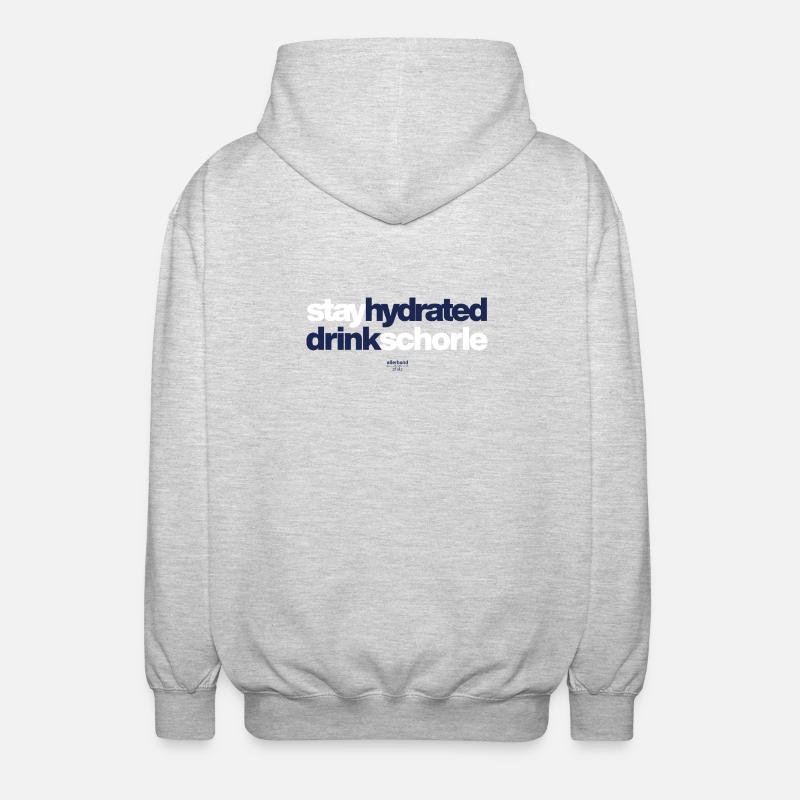 Restez hydraté, boissons spritzer - Veste à capuche unisexe - gris clair chiné