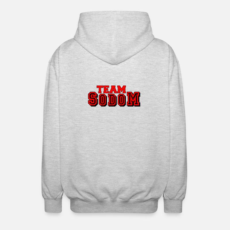 Team Sodom - Unisex Kapuzenjacke - Hellgrau meliert
