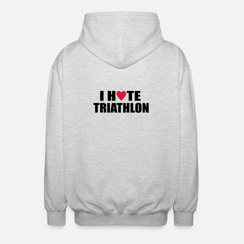 triathlon - Unisex Kapuzenjacke - Hellgrau meliert