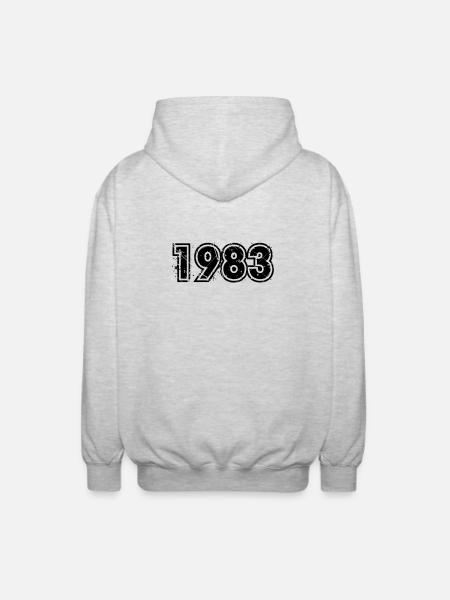 Jahrgang 1983 - Unisex Hooded Jacket - light heather grey