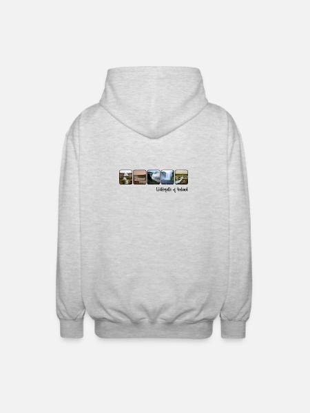 Waterfalls of Iceland - Unisex Hooded Jacket - light heather grey