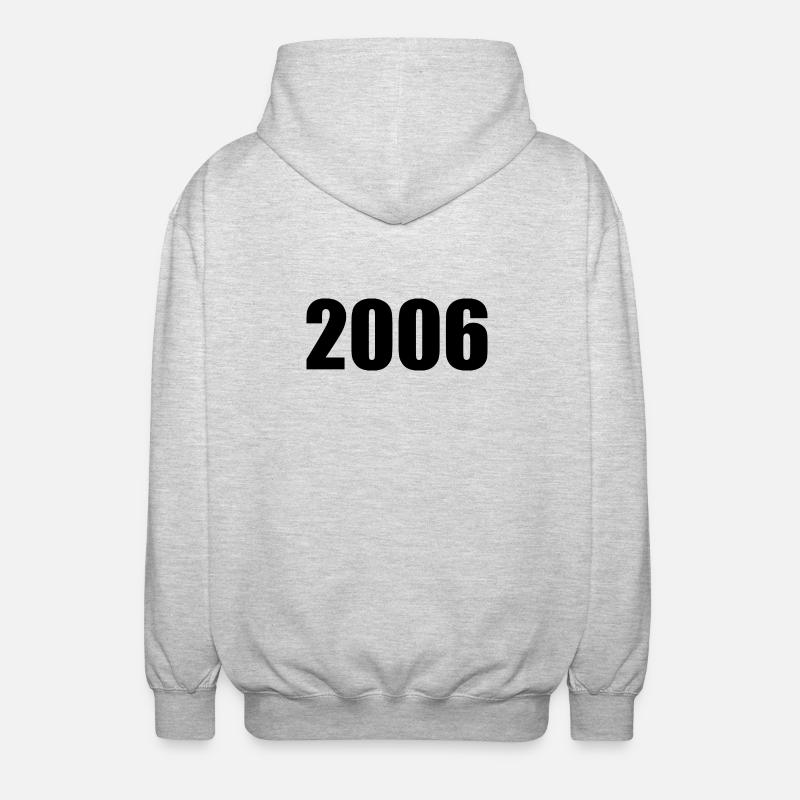 2006 modèle d’anniversaire personnaliser la conception - Veste à capuche unisexe - gris clair chiné