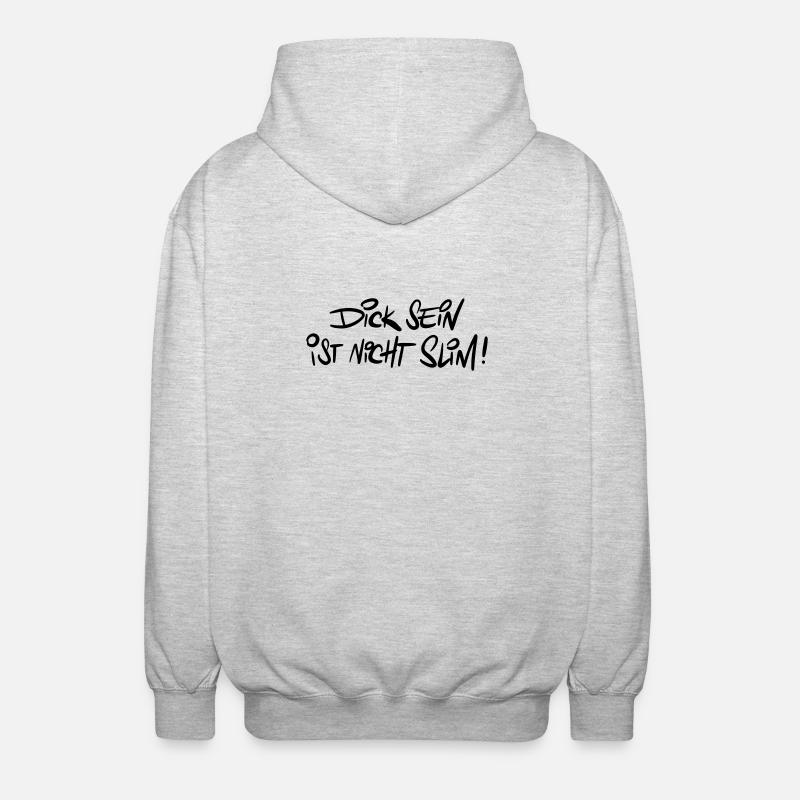 Dicksein Humour Dire Jeu De Mots - Veste à capuche unisexe - gris clair chiné
