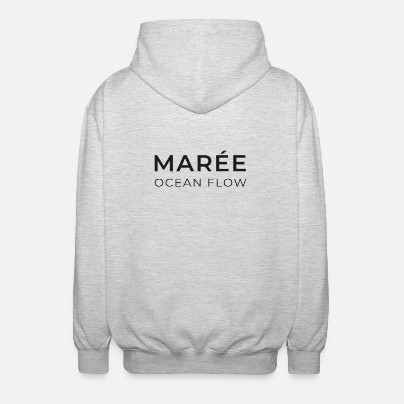 Tide Ocean Flow Wave Kunst - Unisex Kapuzenjacke - Hellgrau meliert