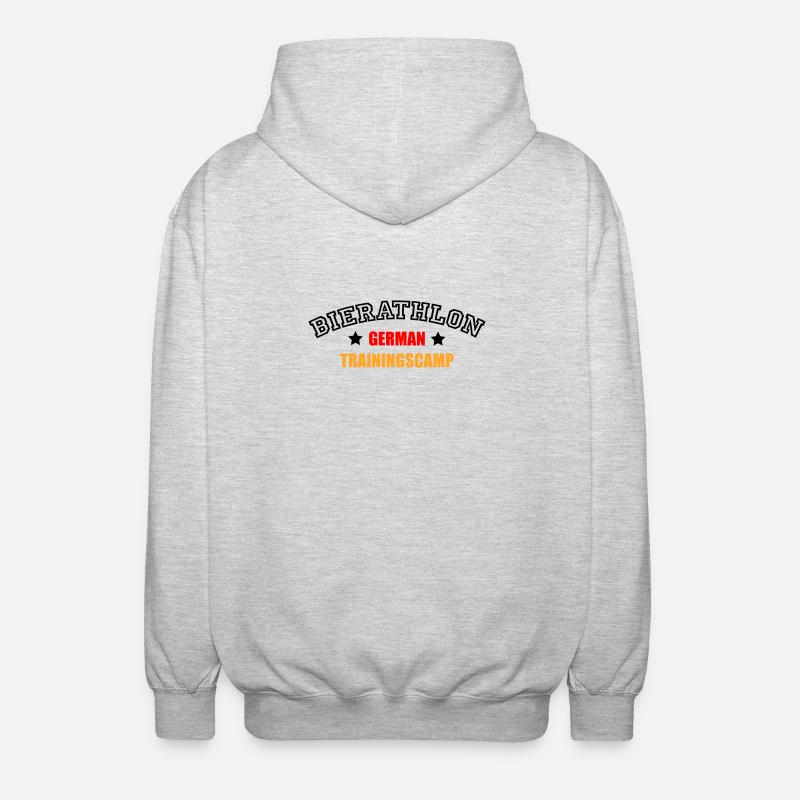 Bierathlon Trainingscamp | Beer | Bier - Veste à capuche unisexe - gris clair chiné