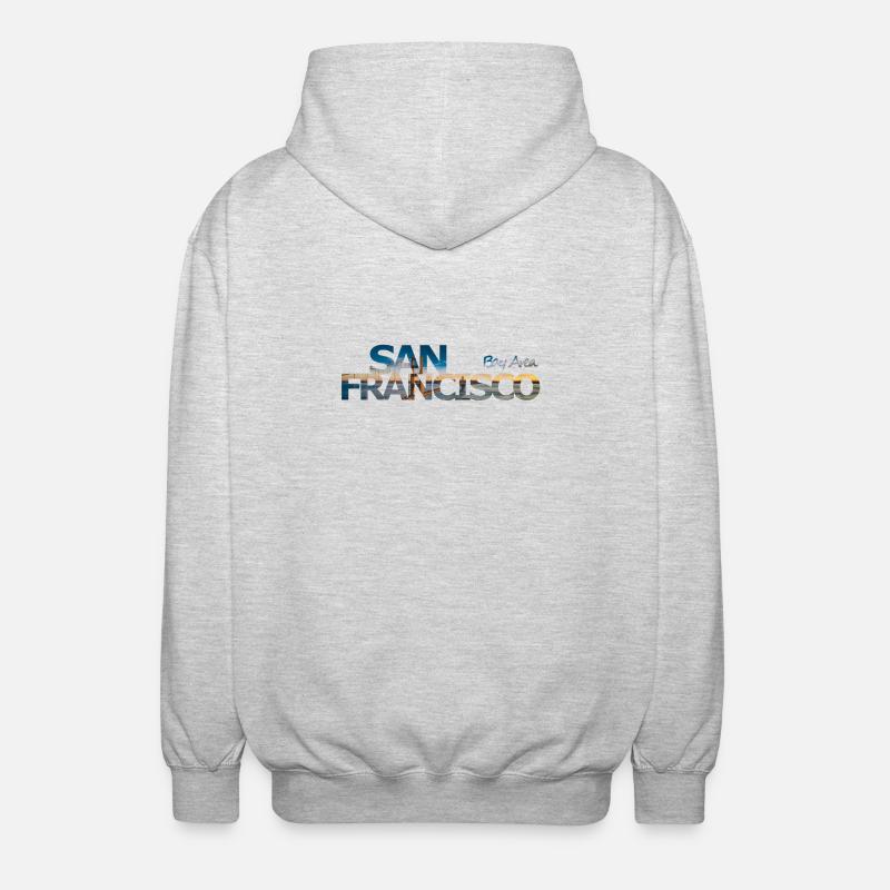 San Francisco Bay Area - Geschenk - Unisex Kapuzenjacke - Hellgrau meliert