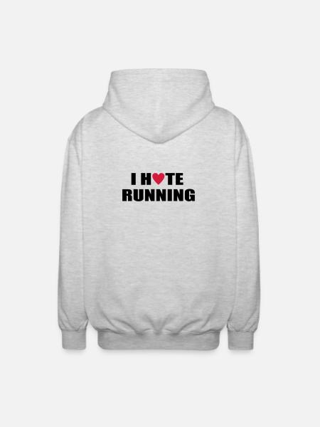 run - Unisex Hooded Jacket - light heather grey
