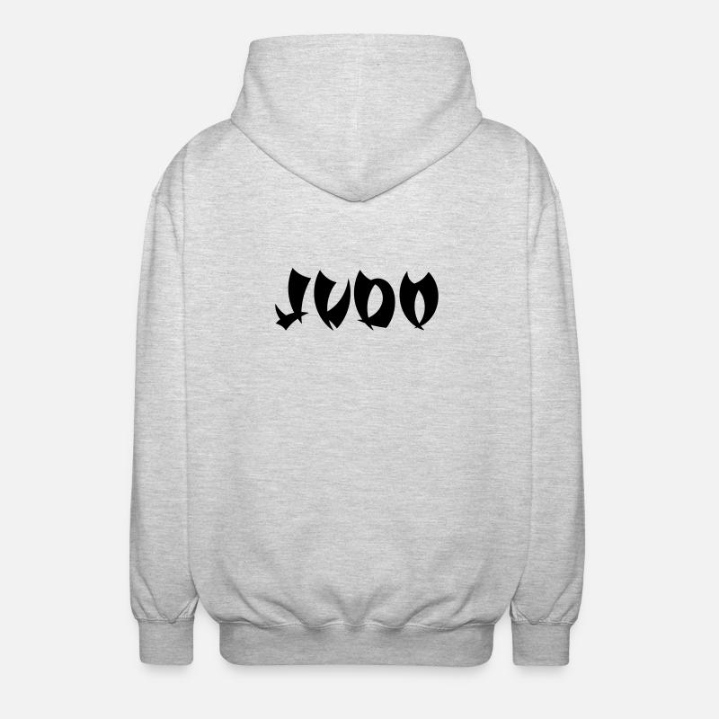 judo - Veste à capuche unisexe - gris clair chiné