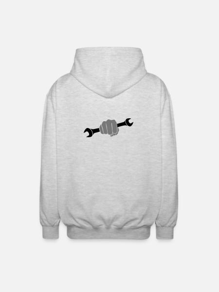 Fist wrench - Unisex Hooded Jacket - light heather grey