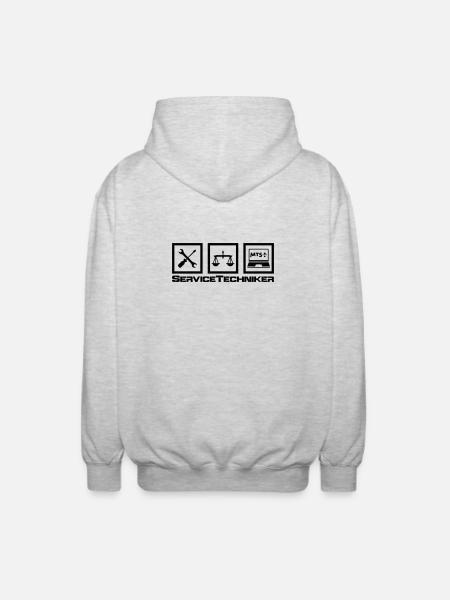 ServiceTech - Unisex Kapuzenjacke - Hellgrau meliert