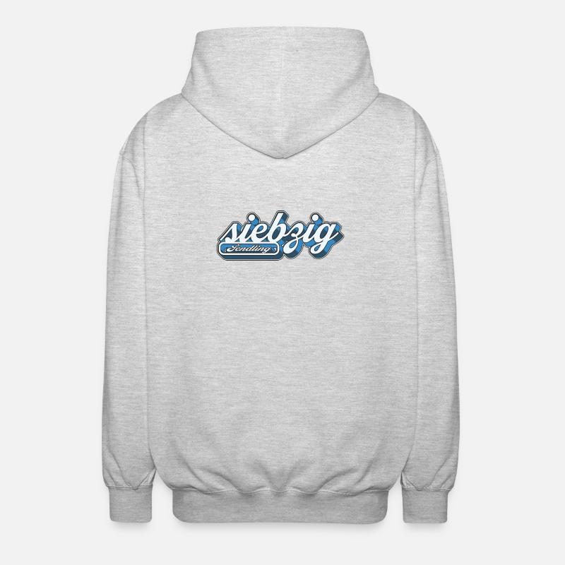 Sendling siebzig Retro München089 Minga 089  - Unisex Kapuzenjacke - Hellgrau meliert