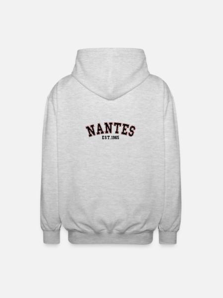 Nantes gegründet 1965 - Unisex Kapuzenjacke - Hellgrau meliert