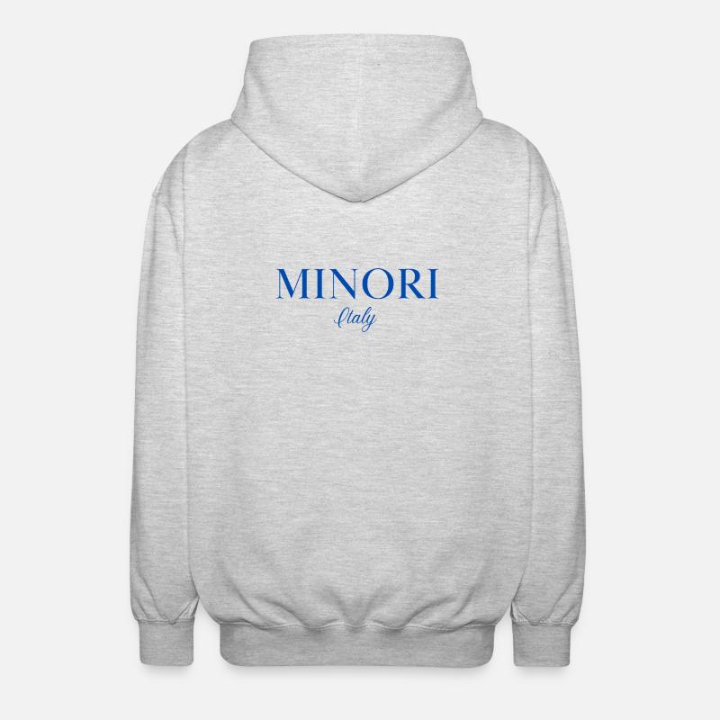 Minori, Italie - Veste à capuche unisexe - gris clair chiné