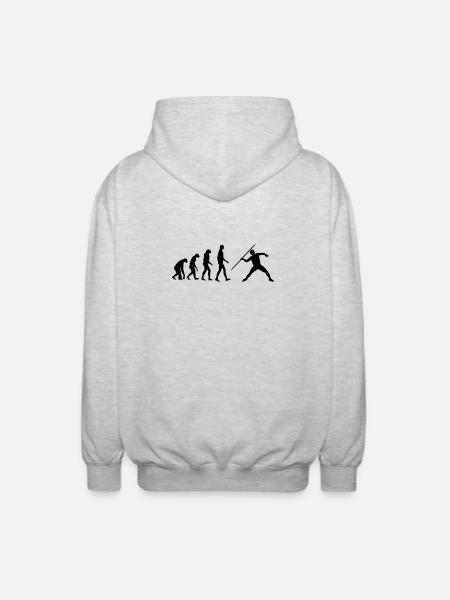 Javelin Throw Thrower Lancer de Javelot Speerwurf - Unisex Hooded Jacket - light heather grey