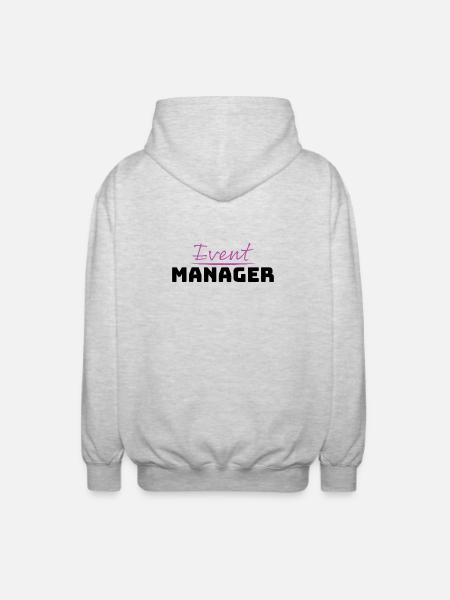 Tshirt for Event Manager - Unisex Hooded Jacket - light heather grey