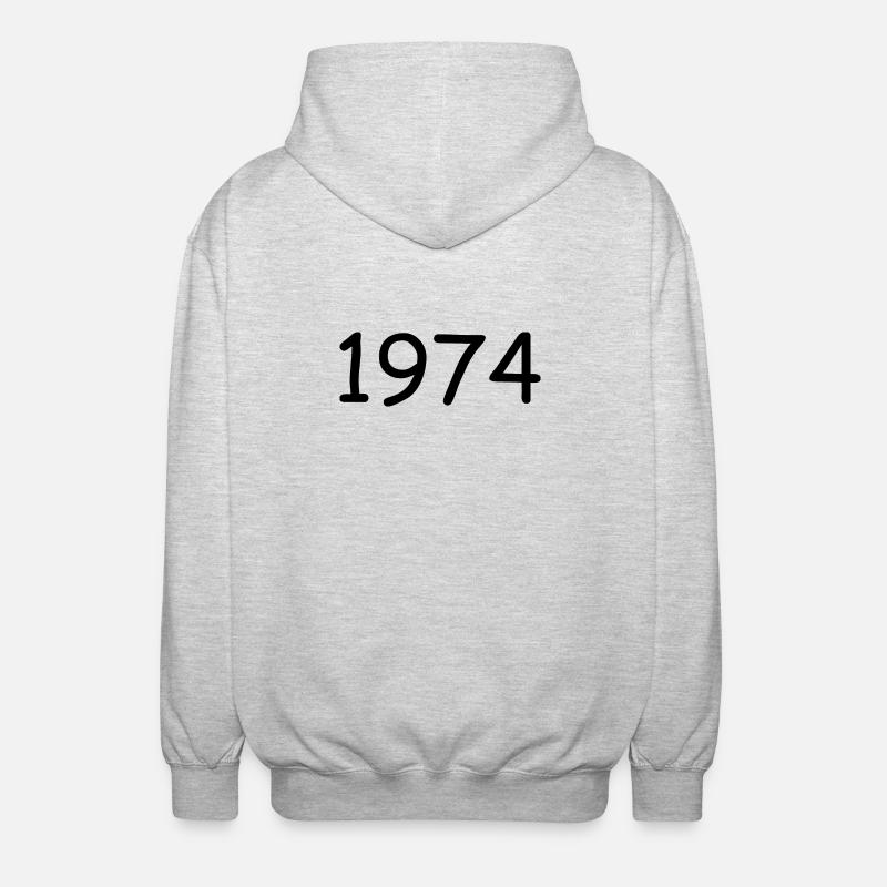 1974 50e anniversaire modèle noir - Veste à capuche unisexe - gris clair chiné