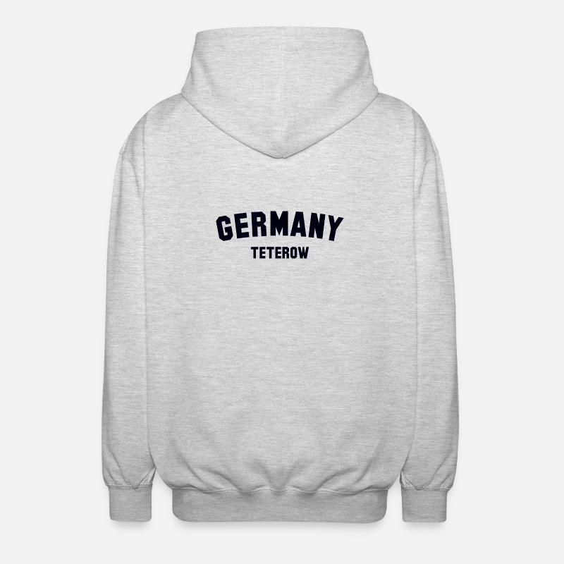 Teterow - Unisex Kapuzenjacke - Hellgrau meliert