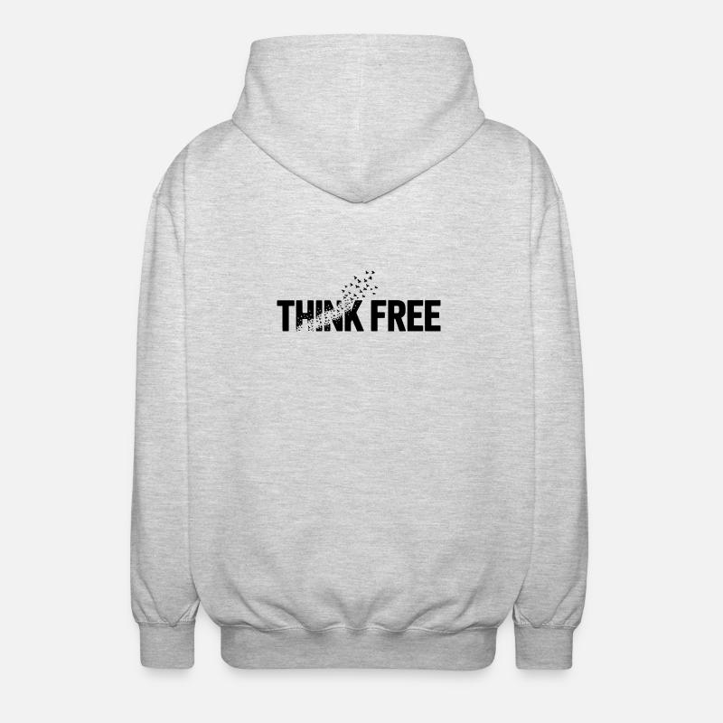Pensez Libre - Veste à capuche unisexe - gris clair chiné