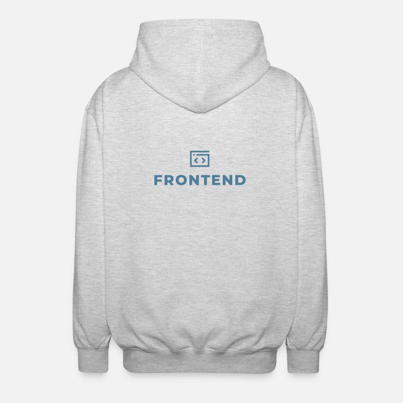 Frontend - Unisex Kapuzenjacke - Hellgrau meliert