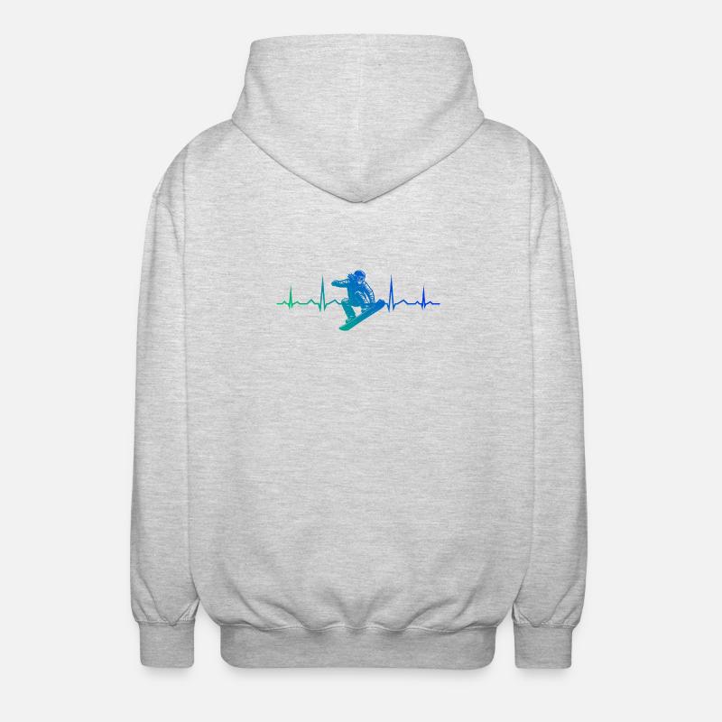 Compact snowboard design for snowboard - Unisex Hooded Jacket - light heather grey