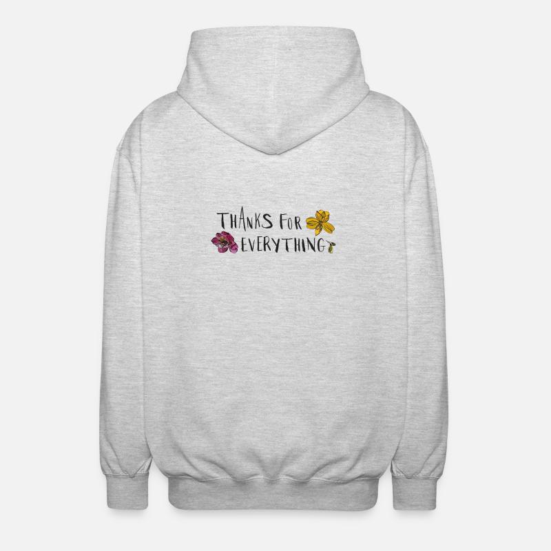 Thanks for everything - Unisex Hooded Jacket - light heather grey