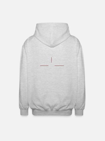 Minimalist redline graphic - Unisex Hooded Jacket - light heather grey