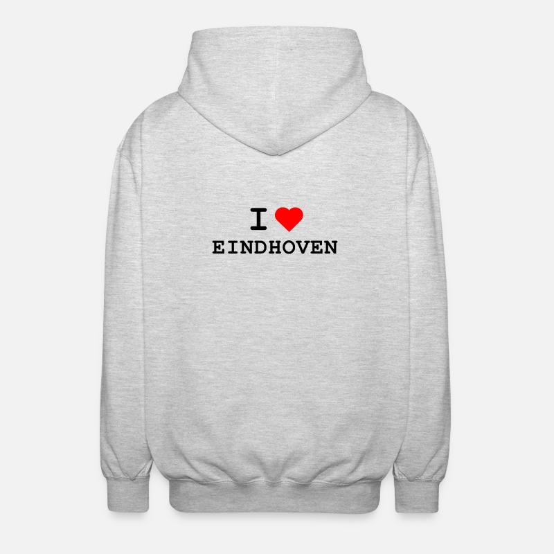 Ich liebe Eindhoven - J’aime Eindhoven - Veste à capuche unisexe - gris clair chiné