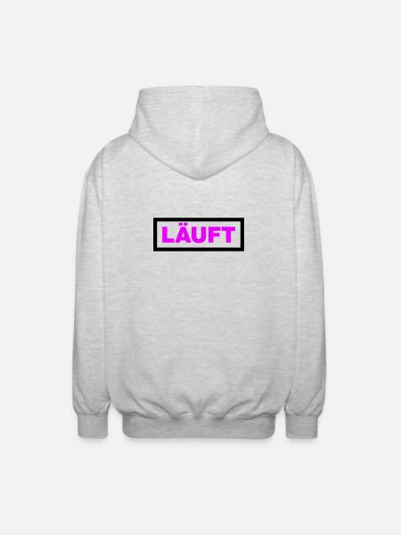 Läuft - Unisex Kapuzenjacke - Hellgrau meliert