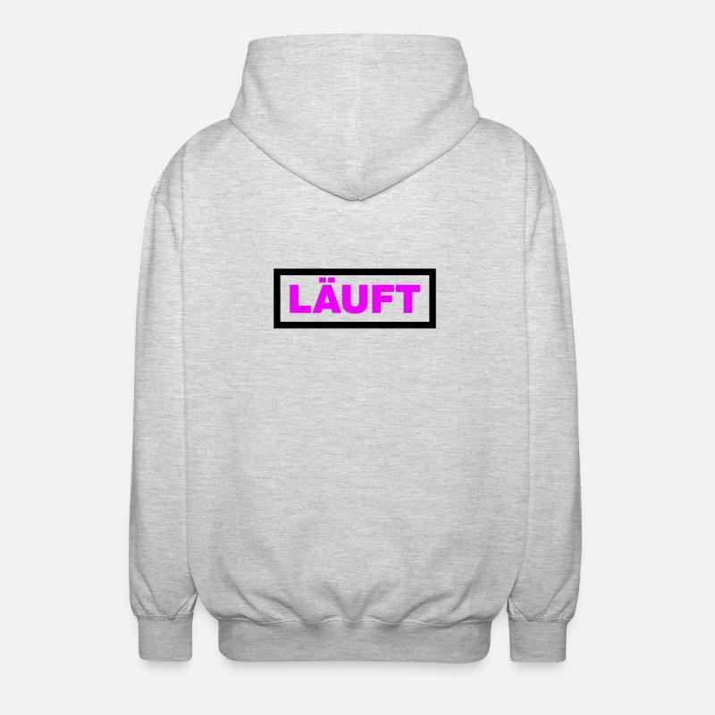 Läuft - Unisex Kapuzenjacke - Hellgrau meliert