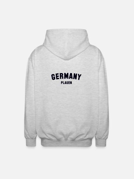 PLAUEN Germany - Unisex Hooded Jacket - light heather grey