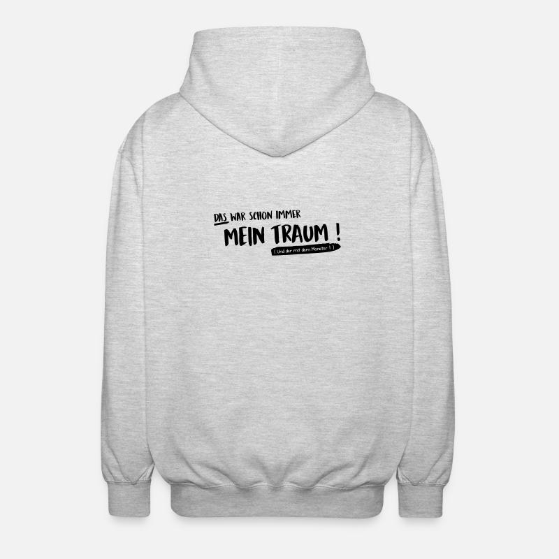 C’était mon rêve - Veste à capuche unisexe - gris clair chiné