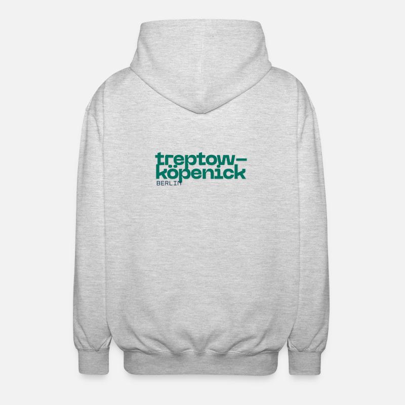 Treptow Köpenick Berlin - Beautiful simple design - Unisex Hooded Jacket - light heather grey