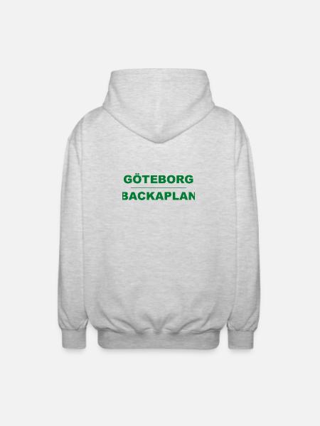 Göteborg Backaplan – Design vert-noir - Veste à capuche unisexe - gris clair chiné