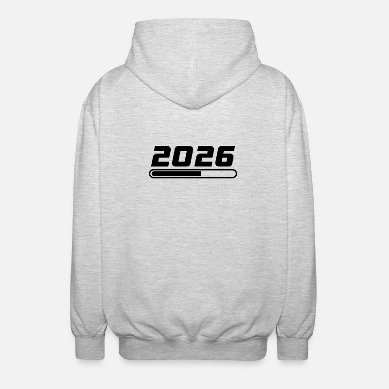2026 Loading - Unisex Kapuzenjacke - Hellgrau meliert